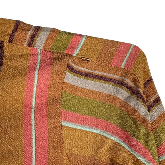 PrAna Women's Striped Long Sleeve Button-Down Tunic Shirt Size L - Picture 2 of 5